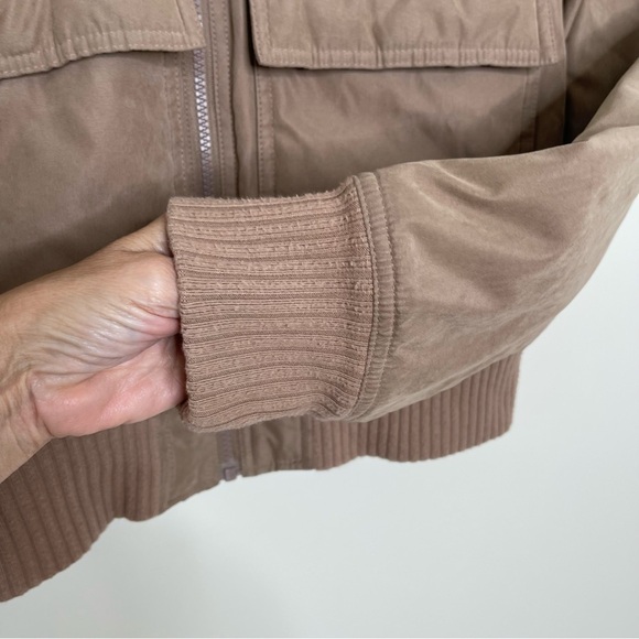 Hollister Women’s Sherpa Collar All-Weather Bomber Jacket fur lined cropped - Picture 9 of 14